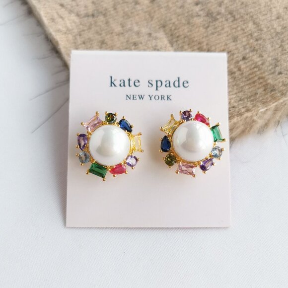 Kate Spade Multicolor Pearl Stud Earrings - Picture 1 of 4